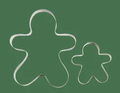 CASA Formas De Cozer^GINGERBREAD Formas Conjunto De 2 Prateado