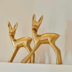 CASA Figuras Deco^GOLDY Decorativo Veado Dourado