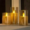 CASA Velas Led^ION Vela LED Conjunto De 3 Âmbar