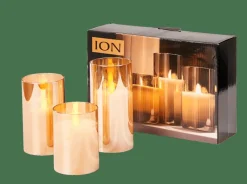 CASA Velas Led^ION Vela LED Conjunto De 3 Âmbar