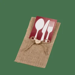 CASA Bolsas Para Talheres^JUTE Caixa-talheres Natural