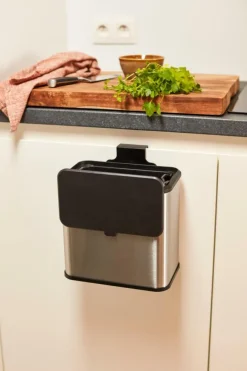 CASA Caixotes De Lixo^KITCHEN Caixote De Lixo Armário 5L Aço Inoxidável