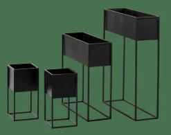 CASA Vasos Em Pé^LARGO Vaso Preto