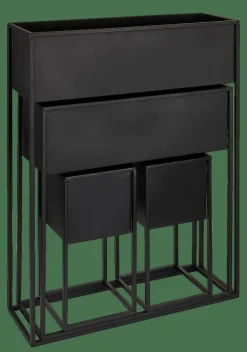 CASA Vasos Em Pé^LARGO Vaso Preto