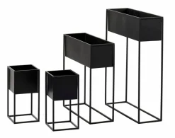 CASA Vasos Em Pé^LARGO Vaso Preto