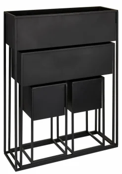CASA Vasos Em Pé^LARGO Vaso Preto
