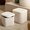 CASA Pufes De Arrumação^LIAM Pufe Branco