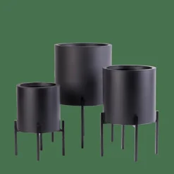 CASA Vasos|Vasos Em Pé^LOUNGE Vaso De Jardim Preto
