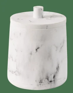 CASA Acessórios De Lavatorio^LUNA Porta-bolas Algodão Com Tampa Aspeto De Mármore