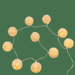 CASA Grinaldas Com Luzes^LYNN Grinalda Iluminada 10 LEDs Bege