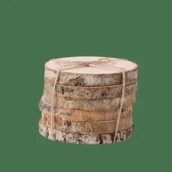 CASA Acessórios Cocktail^MADERA Bases Para Copo Conjunto De 6 Natural