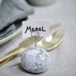 CASA Cartão De Nome De Mesa^MARBLE Suporte Para Cartão Identificação Branco