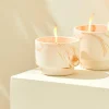 CASA Velas Para Exterior^MARBLE Vela Para Exterior Branco, Cor-de-laranja