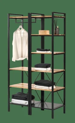 CASA Estantes^MARCEL Estante Para Roupa Preto