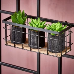 CASA Decoração De Parede^MODULAR Cesto De Fios Preto