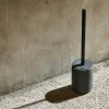 CASA Acessórios Sanita^MOON Escova Sanita Em Suporte Preto, Cinzento Escuro