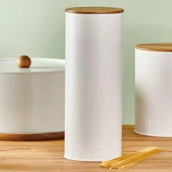 CASA Latas De Alimentos|Caixas De Alimentos^NAGINI Caixa De Alimentos Para Massa Branco, Natural