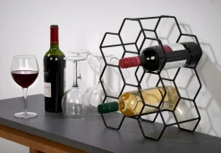 CASA Acessórios De Vinho^NAU Estante Para Vinho Para 9 Garrafas Preto