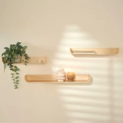 CASA Estantes De Parede^NOMA Estante P/pendurar Conjunto De 3 Natural