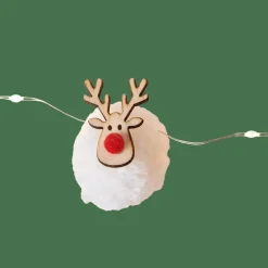 CASA Grinaldas Com Luzes^OH DEER Grinalda Iluminada Com 20 LEDs Branco