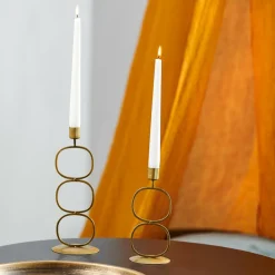 CASA Castiçais^OVAL Castiçal Dourado