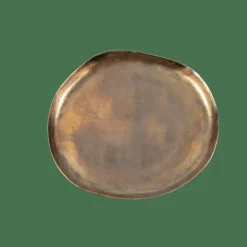 CASA Pratos Decorativos^OVALS Prato Apresentação Dourado