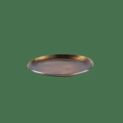 CASA Pratos Decorativos^OVALS Prato Apresentação Dourado