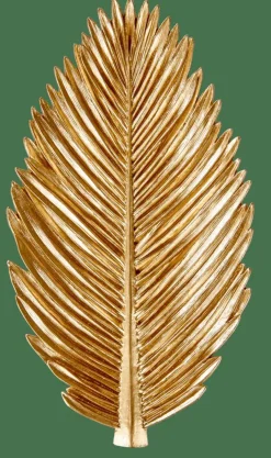 CASA Pratos Decorativos^PALM Folha Decorativa Dourado