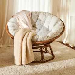 CASA Poltronas^PAPASAN Cadeira Lounge Natural, Cru