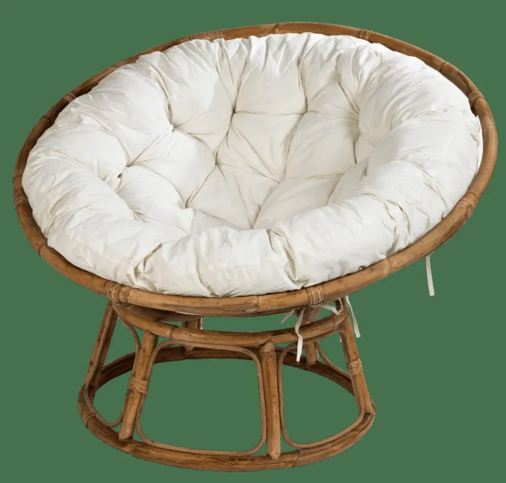 CASA Poltronas^PAPASAN Cadeira Lounge Natural, Cru