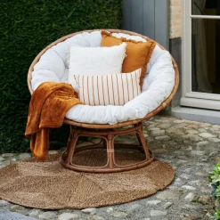 CASA Poltronas^PAPASAN Cadeira Lounge Natural, Cru