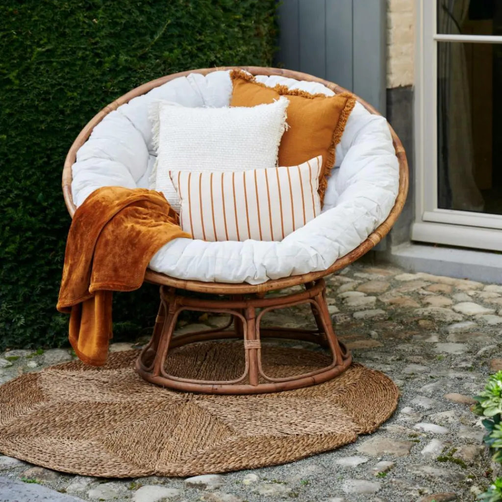 CASA Poltronas^PAPASAN Cadeira Lounge Natural, Cru