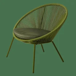 CASA Cadeiras Lounge^PAPAYO Cadeira Lounge Com Almofada Verde