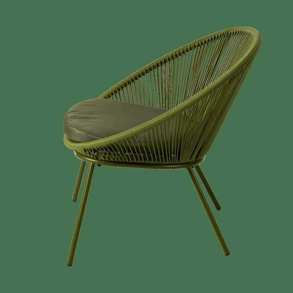 CASA Cadeiras Lounge^PAPAYO Cadeira Lounge Com Almofada Verde