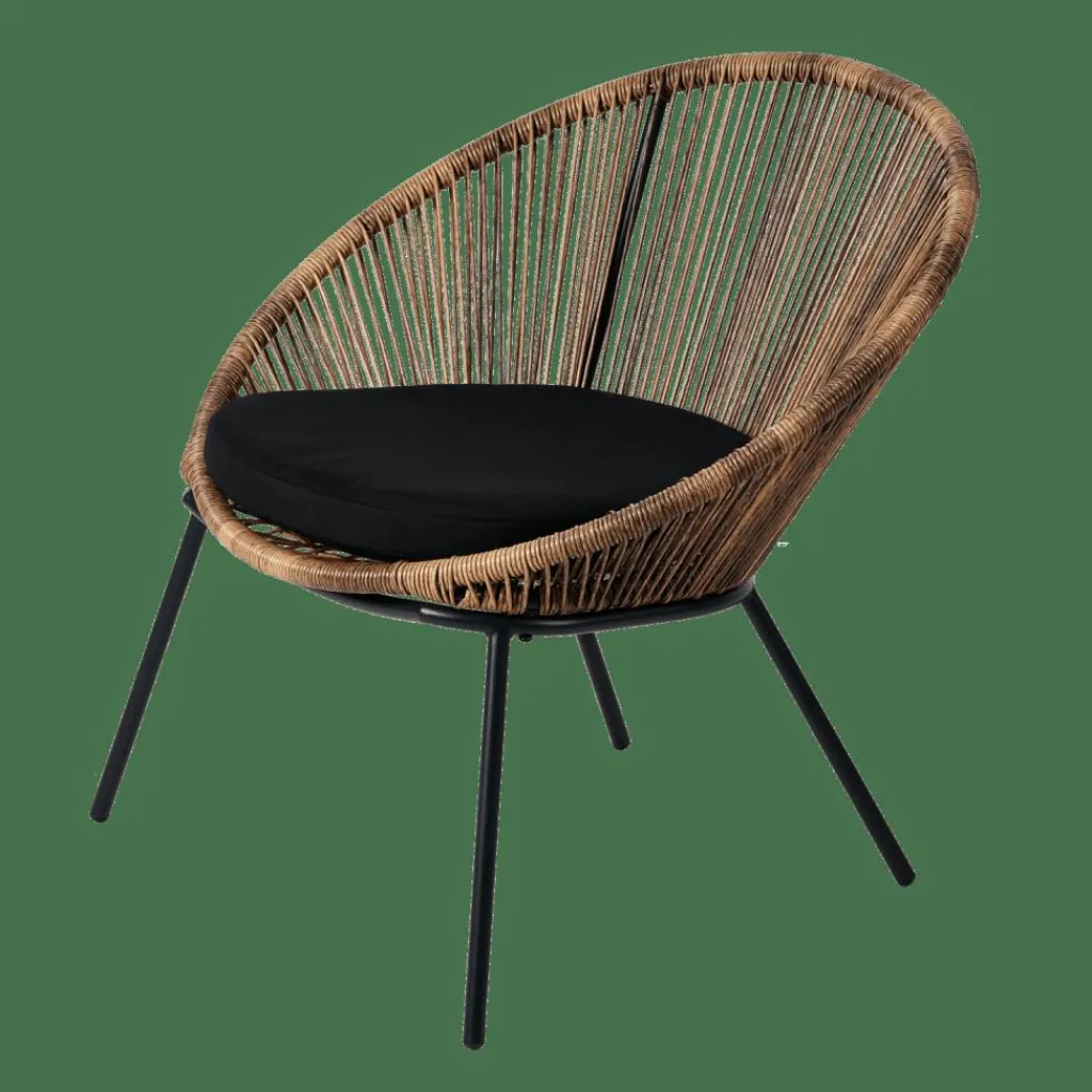 CASA Cadeiras Lounge^PAPAYO Cadeira Lounge Com Almofada Natural