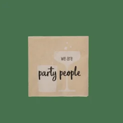 CASA Guardanapos^PARTY PEOPLE Guardapos Conjunto De 20 Bege
