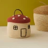 CASA Cestos De Arrumação|Outono^PAULUS Cesto De Arrumação Com Tampa Vermelho, Natural