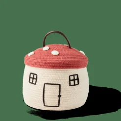 CASA Cestos De Arrumação|Outono^PAULUS Cesto De Arrumação Com Tampa Vermelho, Natural
