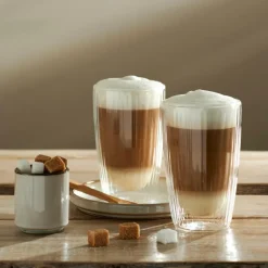 CASA Copos Para Café|Copos Para Chá^PAUSA Copo Parede Dupla Conjunto De 2 45 CL Transparente