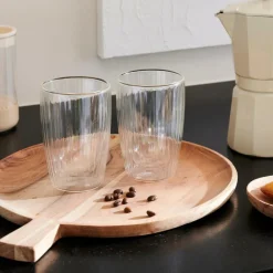 CASA Copos Para Café|Copos Para Chá^PAUSA Copo Parede Dupla Conjunto De 2 35 CL Transparente