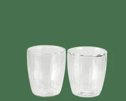 CASA Copos Para Café|Copos Para Chá^PAUSA Copo Parede Dupla Conjunto De 2 12,5 CL Transparente