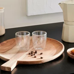 CASA Copos Para Café|Copos Para Chá^PAUSA Copo Parede Dupla Conjunto De 2 12,5 CL Transparente