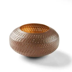 CASA Suportes Para Velas Para Lamparinas^PERFORATO Porta-velas Para Lamparinas Castanho