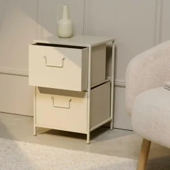 CASA Cómodas^PHARMA Cómoda De 2 Gavetas Areia