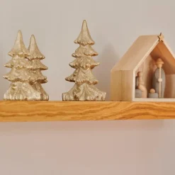 CASA Figuras Deco^POLLY Decoração Em Pé Dourado