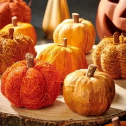 CASA Flores Artificiais|Halloween^PUMPKIN Decoração Cor-de-laranja