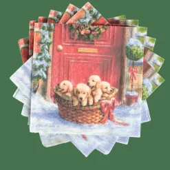 CASA Guardanapos^PUPPIES Guardapos Conjunto De 20 Multicolor