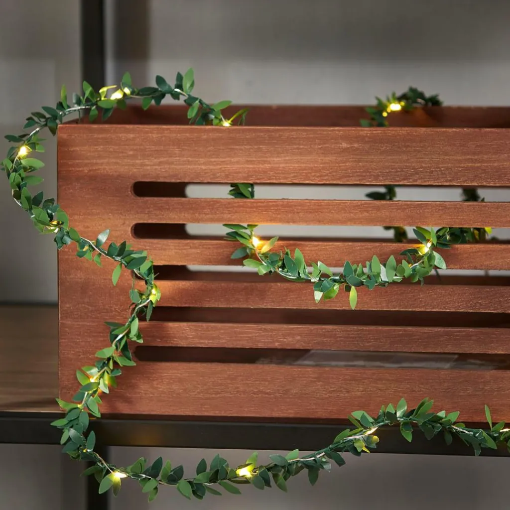 CASA Grinaldas Com Luzes|Iluminações Para Exterior^RIKA Grinalda Iluminada 20 Leds Verde