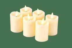 CASA Velas Led^RUSTIC Velas LED Conjunto De 6 Marfim
