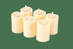 CASA Velas Led^RUSTIC Velas LED Conjunto De 6 Marfim
